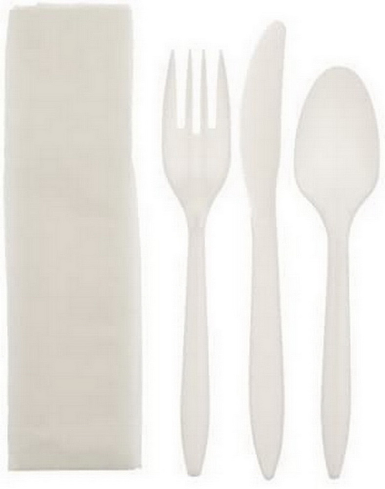 Plastic Cutlery Packets Knife Fork Spoon Napkin