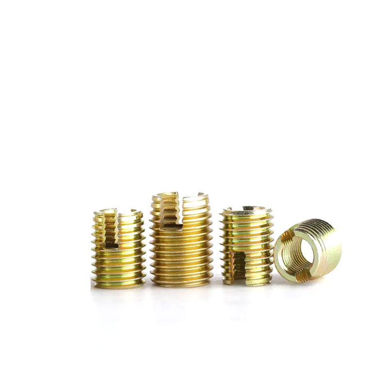 Brass insert nut stainless steel 304slot self tapping threaded insert