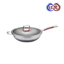 Non-stick stainless steel wok