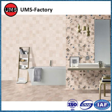 Glazed interior tiles in bathroom floor