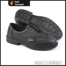 PU Injection Genuine Leather Working Shoe with Steel Toe (SN5280)
