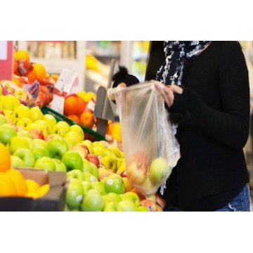 Sacs plats réutilisables de supermarché