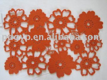 Fashionable Table Mat With Laser Flowers