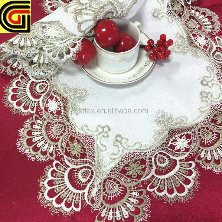 embroidered lace table runner