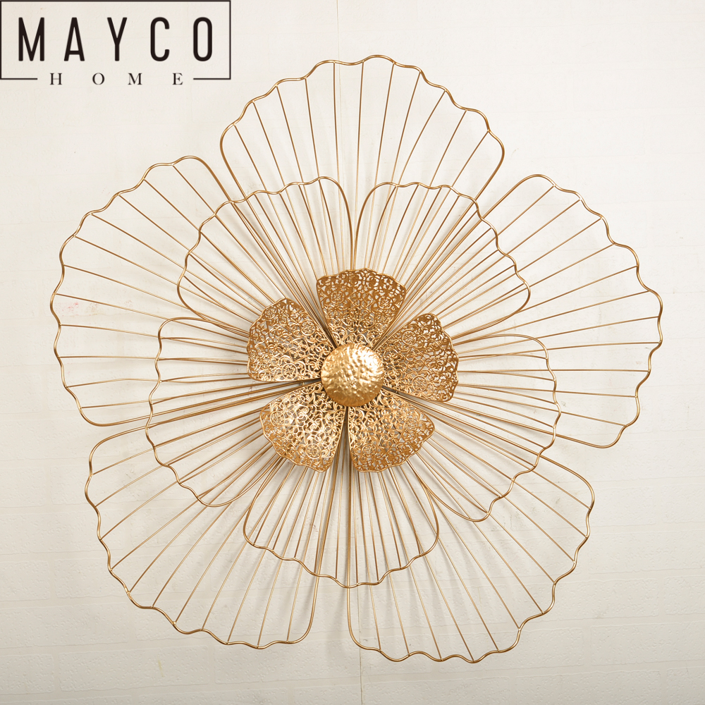 Mayco Home's Art Flower Design Metal Wall Art Decorations for Home