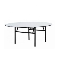 Wooden Top Round 6ft Folding Table for Wedding Dining Banquet Buffet