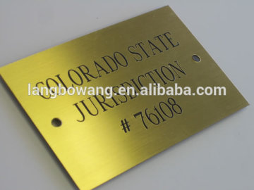 Customized brass sign by sign manufacturer