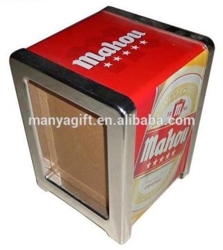 Napkin Holder Dispenser with wooden door & plasitc Frame