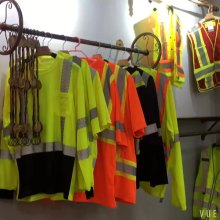Custom Logo Design Safety Reflective Shirts Fluorescent Orange Workwear