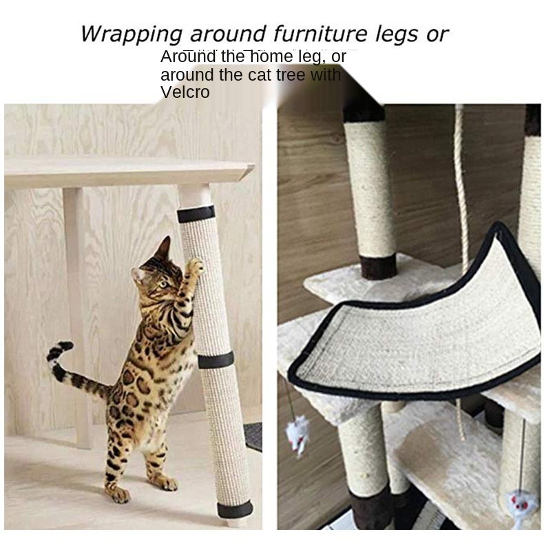 Amazon Pet Cat Teaser Toy Creative New Cat Claws Grinding Sisal Cat Scratching Pad Sofa Protective Mat