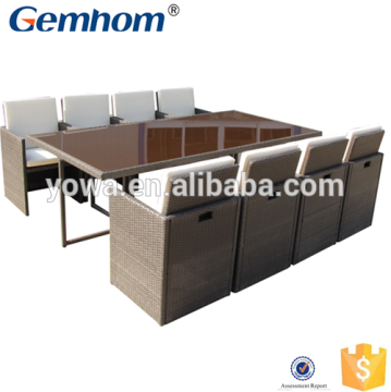 rectangular rattan dining set