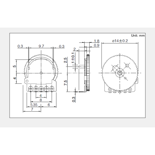 Potenziometro rotativo serie Rk10j