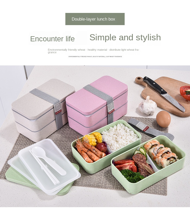 Rice Husks Plant Fibre Bento Boxes Eco Friendly Lunch Box Unbreakable Organic Food Packaging Lunch Box