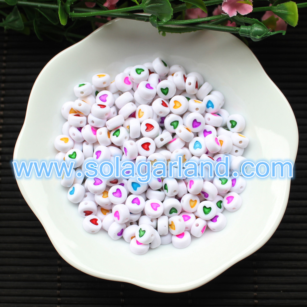 Heart Style Coin Round Beads