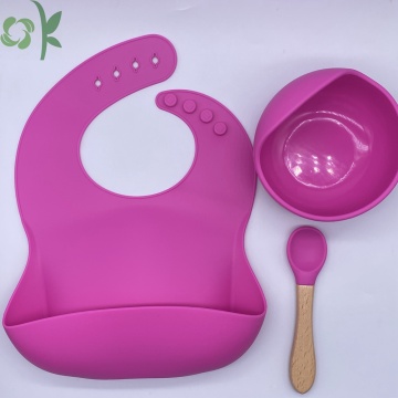 Set di bavaglino in silicone in silicone impermeabile 3 pacchi