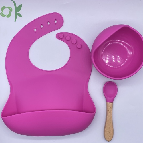 Kalis air 3 pek silikon bayi makan set bib