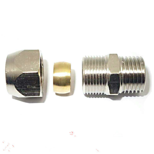 5pcs/lot 1/4" Male BSP *8mm/10mm/12mm OD Pneumatic Air Nickel Plated Brass Compression Fitting Male Connector