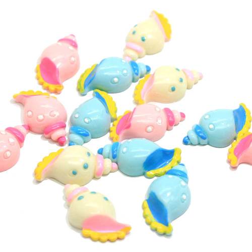 Lumaca di mare con retro piatto Cabochon in resina kawaii 100 pezzi / borsa Decorazione artigianale perline Charms Ornamenti giocattolo per bambini Perline Slime