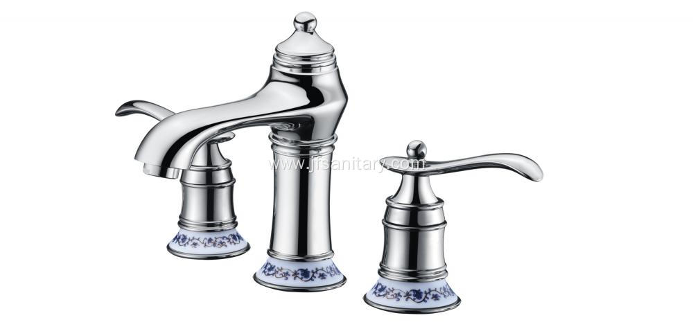 Brass Bathroom Dual Handle Sink Taps