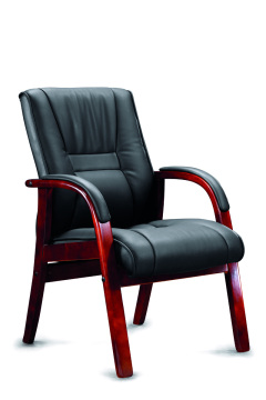 Antique pattern synthetic leather visitor chair