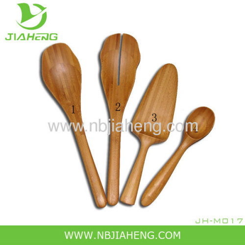 Jiaheng Natural Bamboo 12 Inch Scraper Spoon And Ice Cream Spoon 