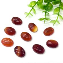 Egg-shaped Natural Red Agate Loose Stones