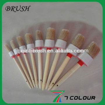 round china bristle paint brushes,silicone paint brush,acrylic painting brushes