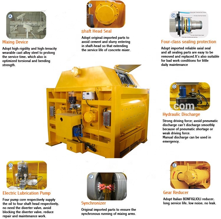 Good capacity compulsory small concrete mixer machine