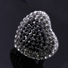 Fashion Simple Heart Shaped Diamond Rings Alloy Hot Sell Xld-163