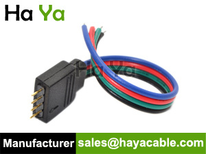 Flexible LED Strip 4 PIN Cable with Rainbow Wire