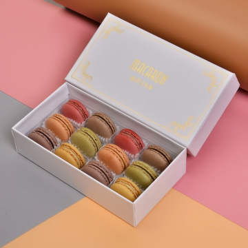 Cajas de papel de cartón personalizadas de 12 piezas para macarons