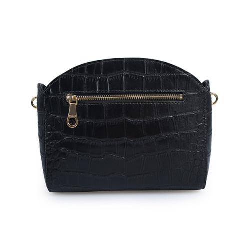 Runde Umhängetasche Croco Leather Convertible Purse