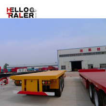 Tri axle container transporting flatbed new semi trailer price