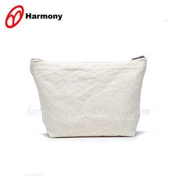 Sample price promotional small cosmetic bag canvas zipper pouch for cosmetics