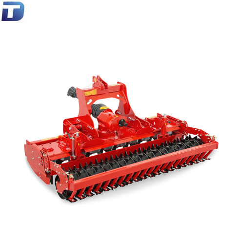 Heavy duty tractor pto driven rotary power harrow