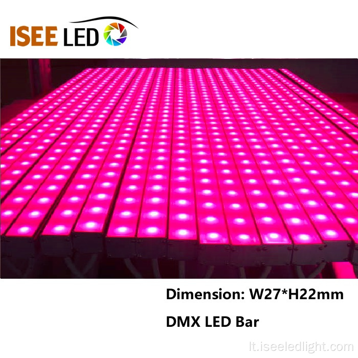 Muzikos aktyvuotas DMX RGB LED juostos linijinis vamzdis