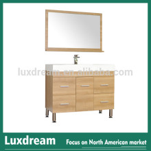 luxdream oak melamine free standing bathroom vanity