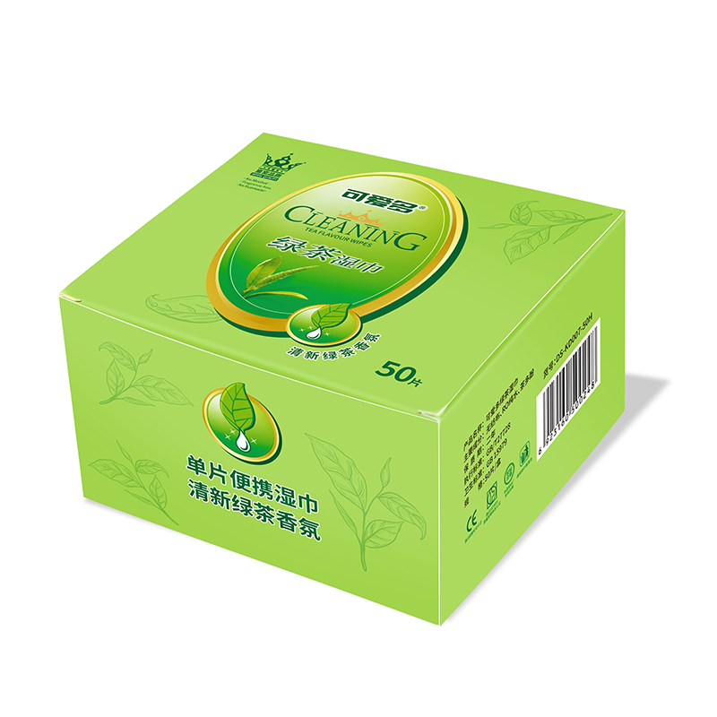 Persönliche Wischtücher weiche Packungen mit grünem Tee duftend