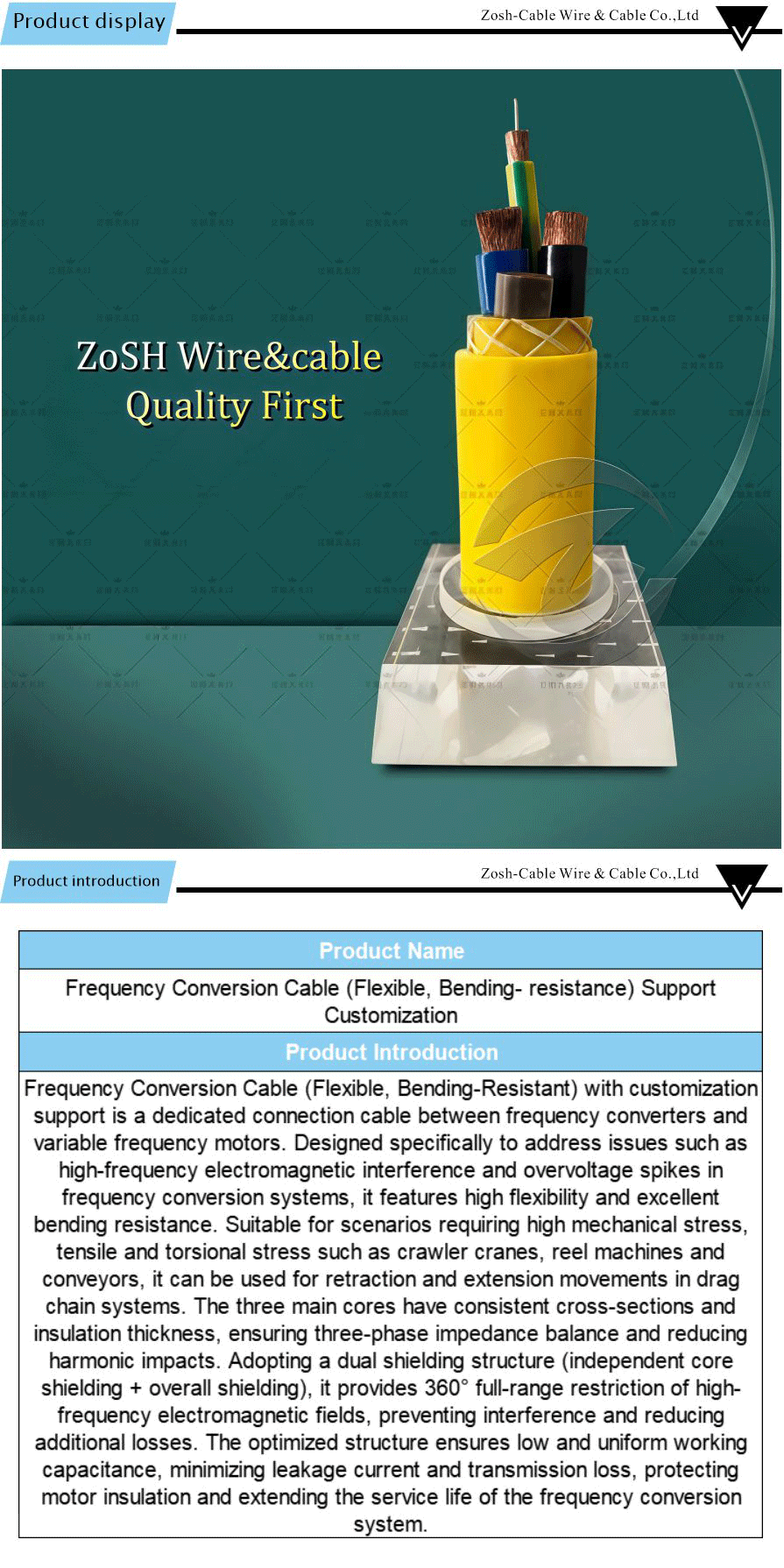 Cable de robot (antitorsión) -xiangqing1-ZS026A Robot cable (anti-torsion)-xiangqing1-ZS026A