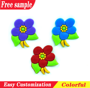 Flower design soft PVC shoes charms