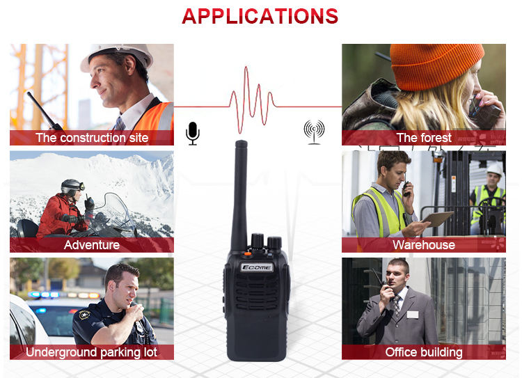 ECOME ET-518 Rugged ładowne małe dwukierunkowe radio 5-kilometrowym Bezprzewodowe Walkie Talkie