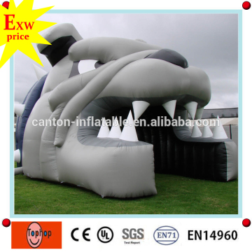 Outdoor sports game used pvc inflatable sports football tunnels tent for sale