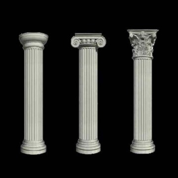 Ledge marble pillar veneer stone column for decoration