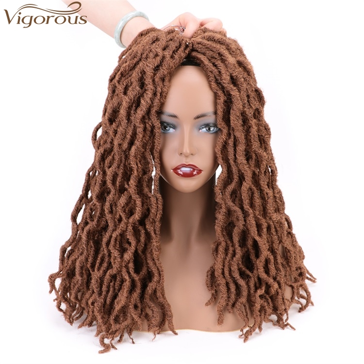Vigorous 6 Colors Hot Sales Top Quality Soft Synthetic Braids for African American Women Messy Faux Locs Curly Crochet Braid