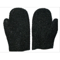 Black Single Dipped PVC Mitten Glove