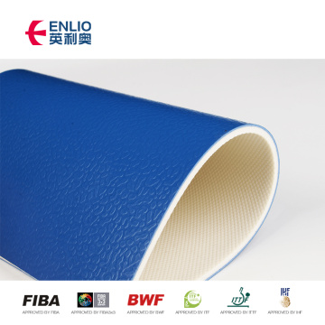 Indoor Adhesive Vinyl Wood Sports Plastic Flooring Roll Basketball Court Carpet