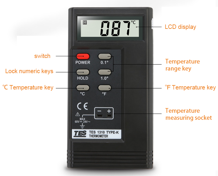 industrial high temperature sensor k type LCD digital thermocouple thermometer