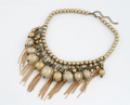 Мода тенденции Золотой великолепный темперамент короткие бусы цепи кисточкой ожерелье ретро женщина бисером чокеры оптом