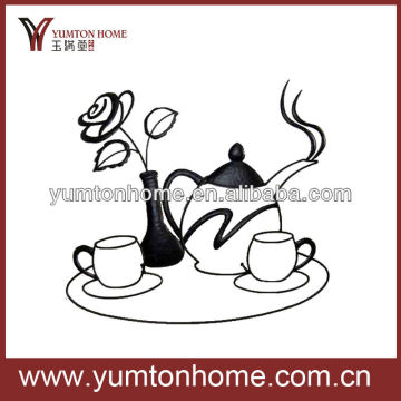 Metal decorative wall art teapot