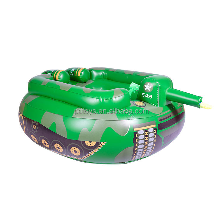 New design Inflatable tank swim pool float boat island Water Play Toys with water gun for Adults and Kids